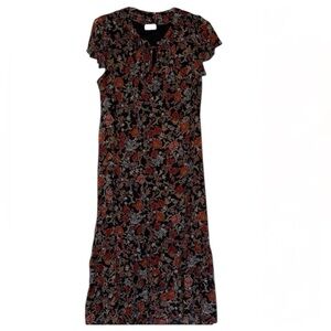 Cloth & Portrait Boho Maxi Dress w Ruffle Hem & Flutter Sleeve Women’s XXL 2X